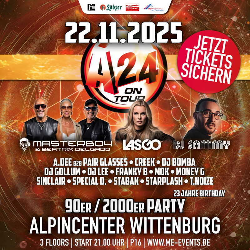 A24 on Tour 90er 2000er Party