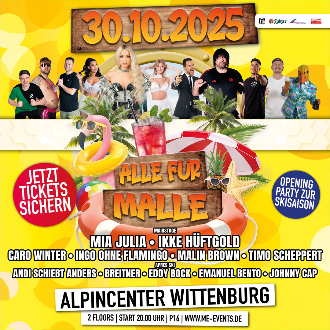 Alle für Malle am 30.10 im Alpincenter Wittenburg